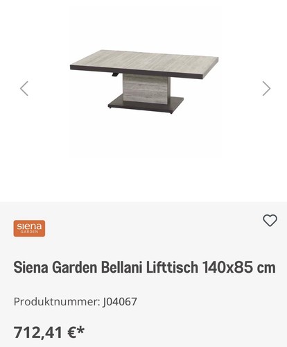 Siena garden bellani lifttisch - siena,
