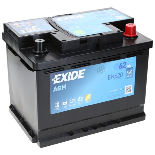 Exide ek620 agm 62ah 680a - ek620,