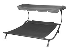 LIVARNO home Garten-Doppelliege mit verstellbarer Sonnenblende - B-Ware sehr gut