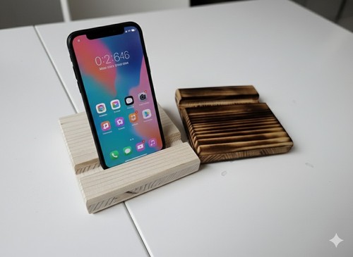 Handyhalterung aus holz - handyhalterung,