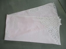 Tischdecke Mitteldecke rosa, mit Spitze, ca. 82 x 82 cm