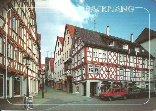 Backnang fußgängerzone - ak,