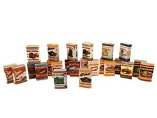 Puppenstube 24 altmodische Lebensmittel Blechdosen Küche Laden Zubehör