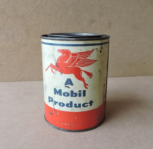 Alte blechdose mobil oil - alte,