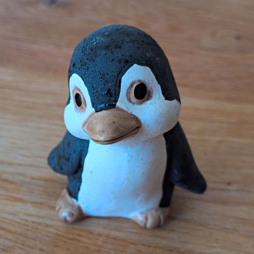 Pinguin figur deko - deko, bemalt