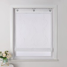 Raffrollo mit Ösen Bestickt