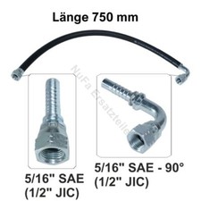 Gasschlauch 750 mm für