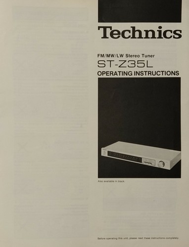 Technics z35l ukw mw lw - ukw,