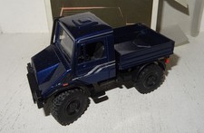 NZG Mercedes-Benz Der neue Unimog U140 Kipper blau Werbemodell 1:43 OVP (2_1_36)