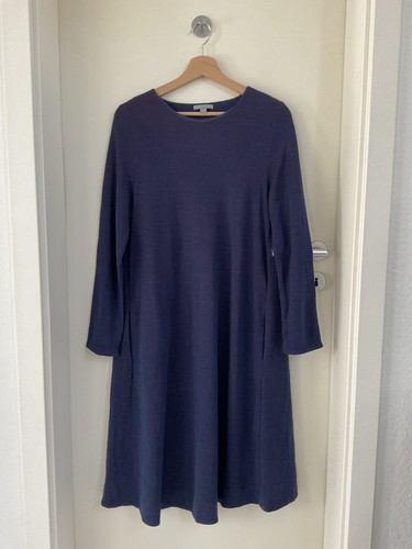 Cos damen kleid blau langarm - damen,