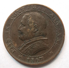 Vatikan 1 Soldo 1867 R Pius IX Kupfer