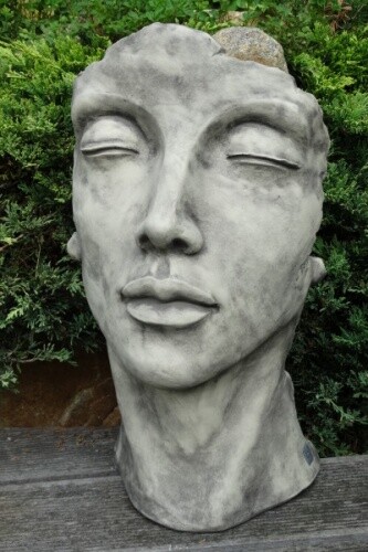 Gartenfigur gesicht frau - gesicht, "frau"