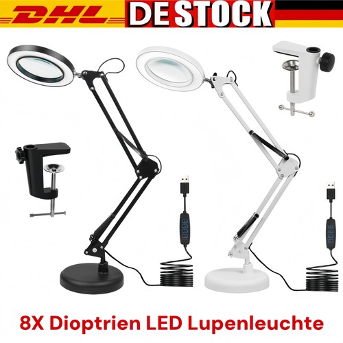 Dioptrien led lupenleuchte - 8x,