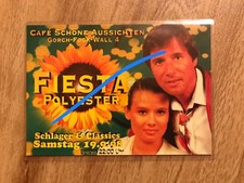 Udo Jürgens und Jenny: laminierte Werbekarte für eine Hamburger Party