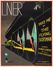 Klassisches Zug Poster Bahnhof