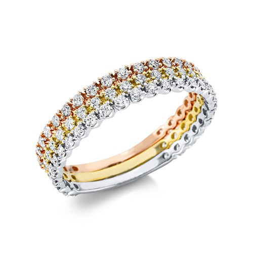 Ring memoriering tricolor - memoriering, gold