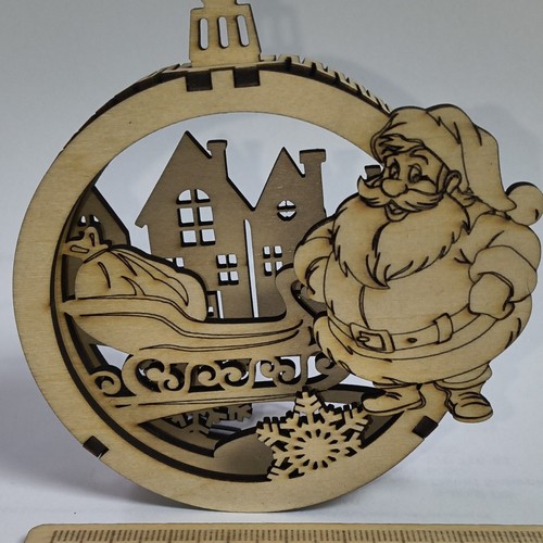 Holz hängedeko ornament rund - ornament,