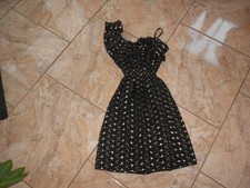 Minkie One Shoulder Gltzer Abend Kleid S Schwarz Gold Individualisie #EB131