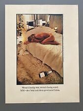 MM Sekt Jean Loup Sieff Nackte Frau im Bett 1970 Vintage Ad Werbung Reklame