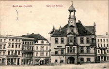 AK GRUSS AUS SCHLESIEN NEURODE BZ BRESLAU MARKT + RATHAUS 1910