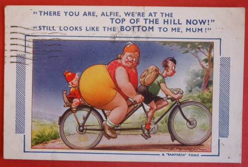 Saucy bamforth comic radfahren - saucy,