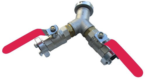 Stück verteiler mit - y-stück, 1"