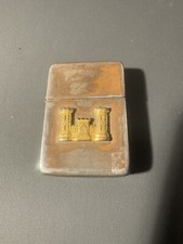 Zippo Sehr Alt Black Crackle Vintage frühe 40er Jahre mit Ornament Nur Hülle