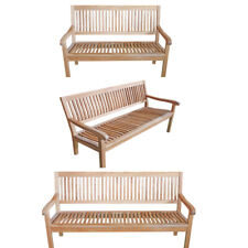Premium Teak Gartenbank Kingsbury Teakbank Parkbank Armlehnen 3 Größen