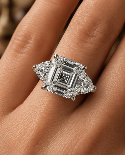 Asscher 18 k weißgold - ct,