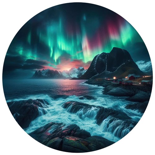 Sticker nordlichter meer - 4x,