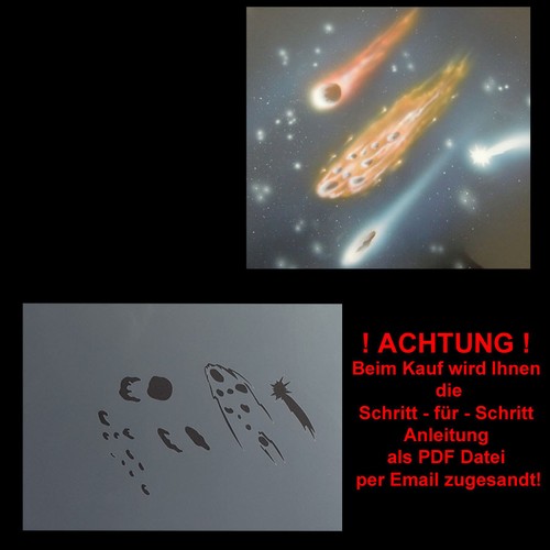 Schablone meteroiten mit - schablone,