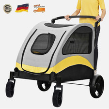 Hundewagen bis 65KG Hundeanhänger Fahrradanhänger Hundebuggy mit Regenschutz GLS