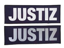 HCIM Patch Klettabzeichen JUSTIZ - 30 x 10 cm navy