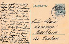 Postkarte verschickt von Leobschütz nach Marklissa 18. 9. 1911