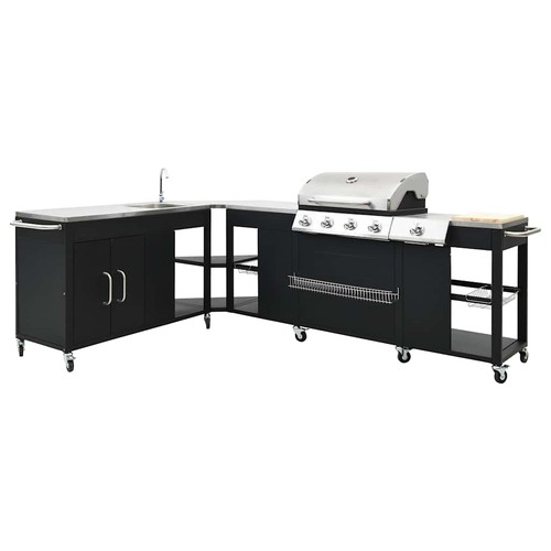 Edelstahl gasgrill grillwagen - edelstahl,