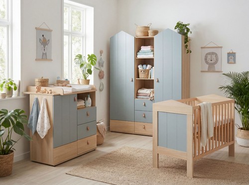 Babyzimmer set roofy tlg - babyzimmer, 3-tlg