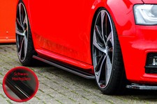 Seitenschweller Sideskirts ABS für Audi A4 B8 S-Line S4 Schwarz Glanz Facelift