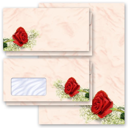 Briefpapier sets rote - rote, rose