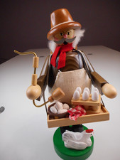 PEWO Räuchermann Eiermann Eierhändler  Erzgebirge Volkskunst