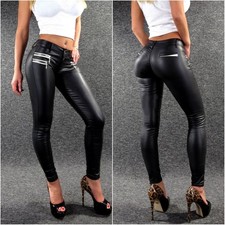 🖤 Lederhose Hüftjeans S M