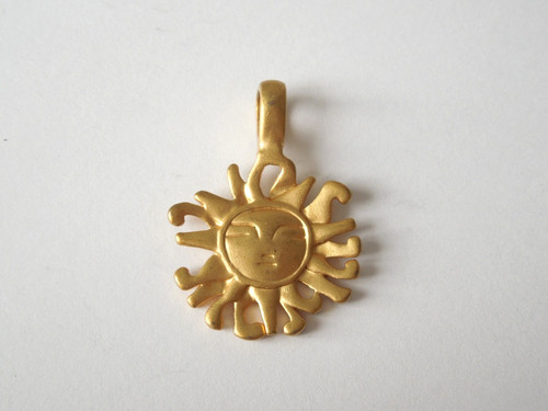 Anhänger sonne messingfarben - sonne,
