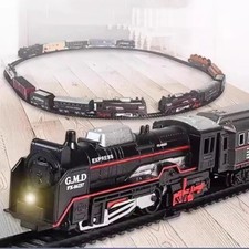 Elektrischer Zug Spielzeug Eisenbahn mit Licht Jungen Kinder Güterzug Geschenk