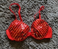 *NEU" DESSOUS PAILLETTEN-BH "NUANCE" BH 80B ROT *NEU*