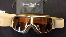 Motorradbrille Aviator T2   Braun get.Gläser   Leder Braun   Rahmen Gold    