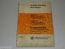 Ersatzteilliste Teileliste Kreidler Mofa Moped MF 4 MP 1 MF4 MP1, Stand Dez.1971