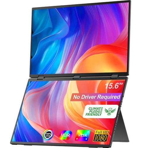 15,6-Zoll-Dual-Monitor-Falt