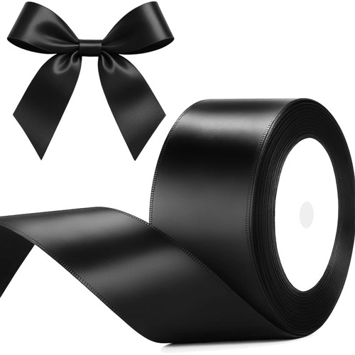 Satinband schwarz dekoration - schwarz,