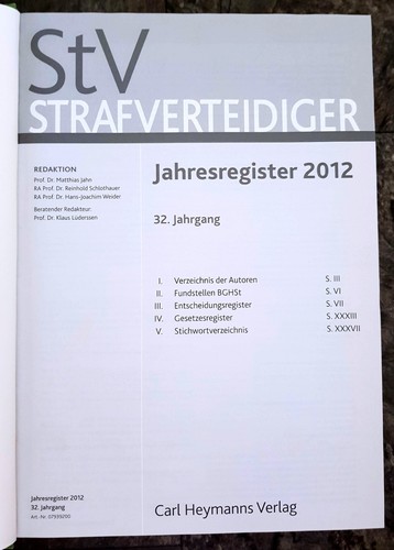 Stv 2012 jahrgang komplett - jahrgang,