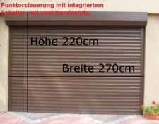 ROLLTOR 270 x 220 FUNK -NACH MAß -Garagentor ( Sektionaltor ) Rollladen Rolladen
