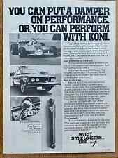Koni Dämpfer BMW E21 & Alfa F1 Original 1980 Vintage Advert Werbung Reklame